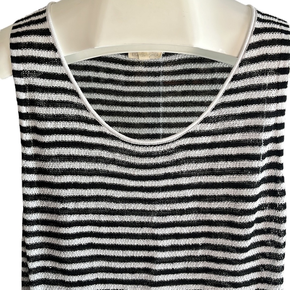 Eileen Fisher linen sleeveless knit top - Picture 5 of 7